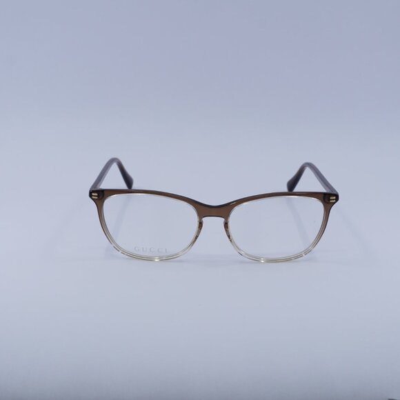 Gucci GG0549O 009 Eyeglasses Brown Gradient 54mm Square Frame - Picture 3 of 9